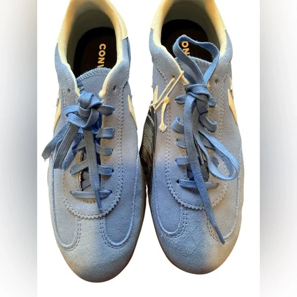 Converse Light Blue Suede Sneakers size 9 - Picture 3 of 7